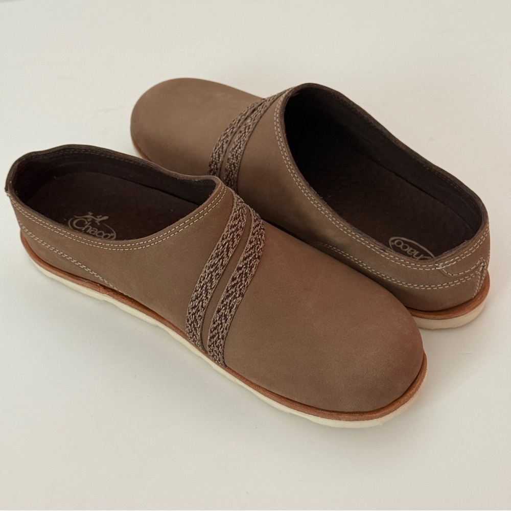 Chaco Harper Slide Caribou Nubuck Leather Slip On Mule Women J106372 Size 6.5 - Picture 4 of 9